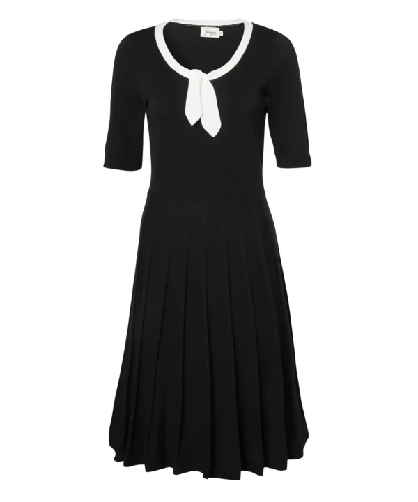 zwarte katoenen jurk