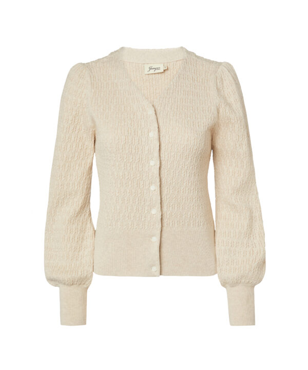beige vest katoen