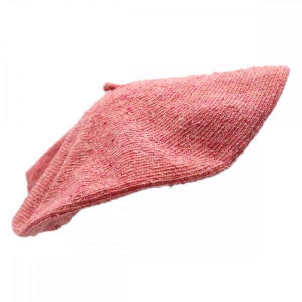 roze katoenen baret