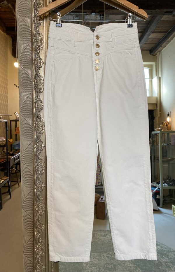 witte jeans hoge taille