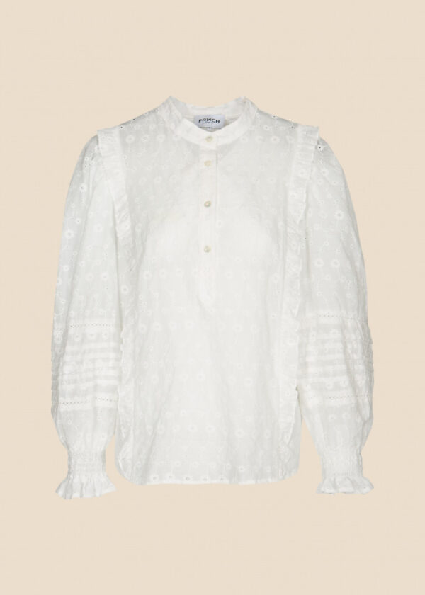 witte blouse katoen