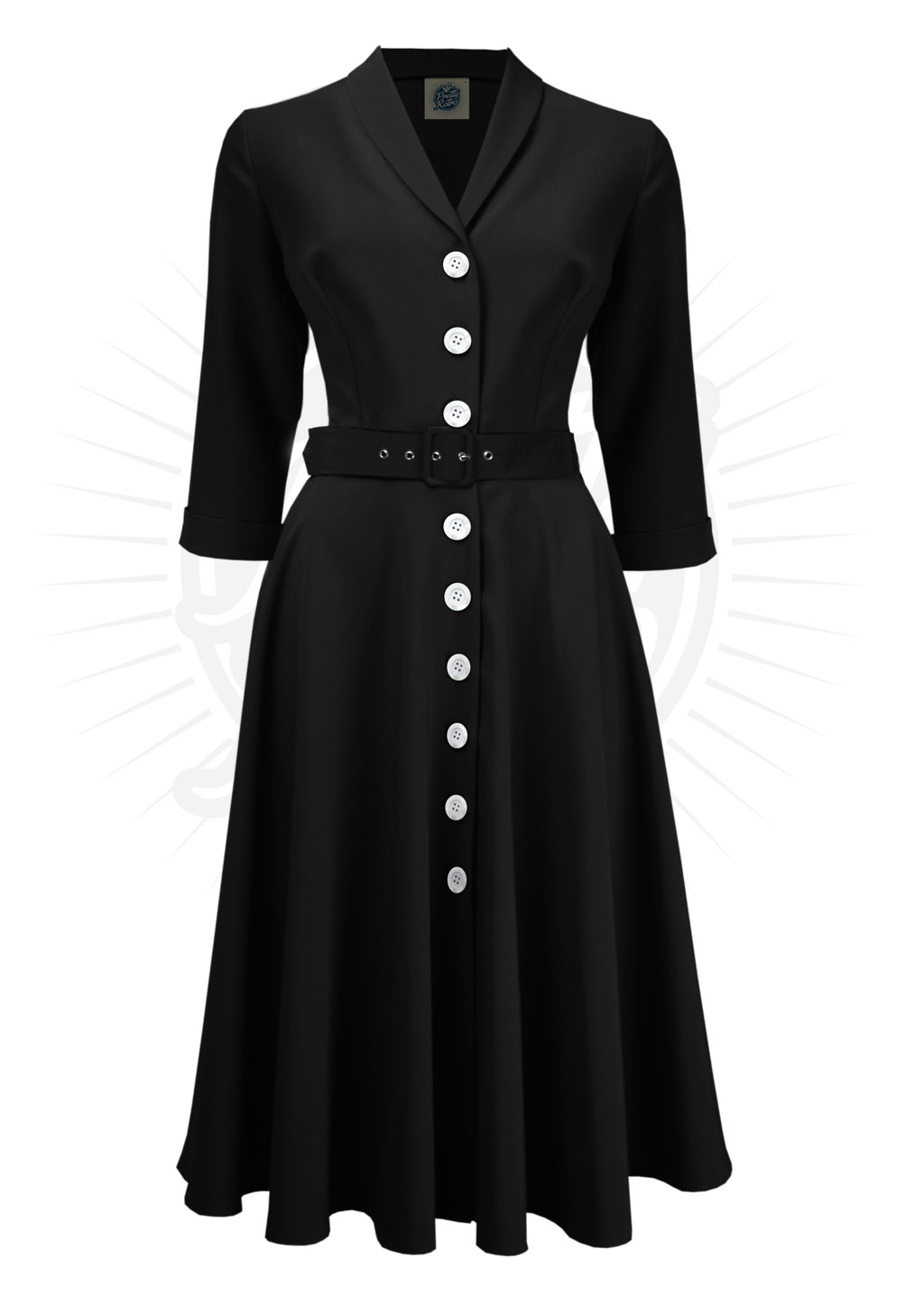 retro jurk zwart