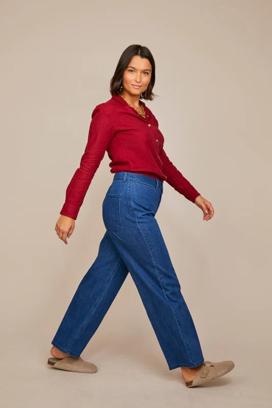 wide jeans midblue