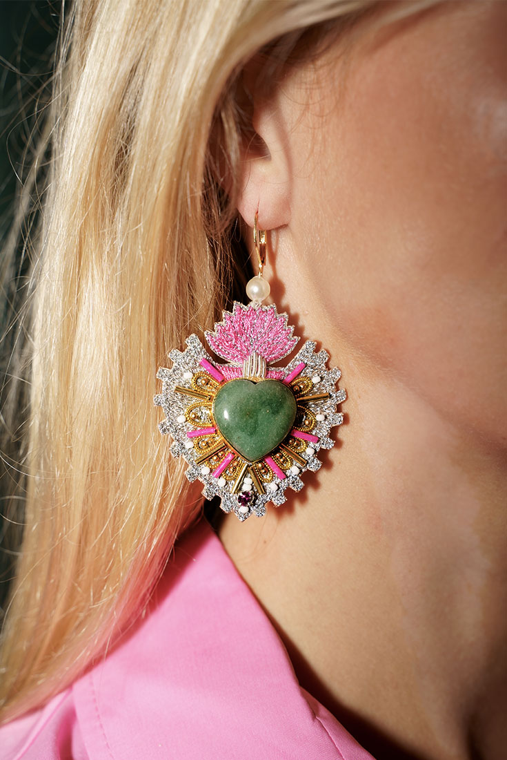 rosa earrings bubblegum
