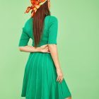 groene gebreide jurk