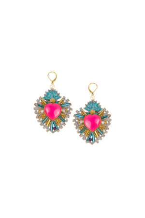 rosa earrings acquamarin